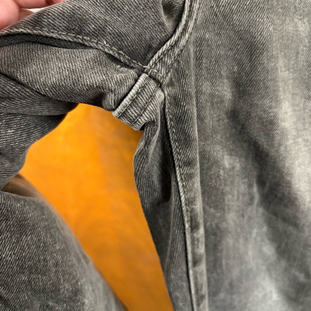 Old Navy Gray OG Straight Leg High Rise Jeans NWT Size 12 Button Fly Y2K Grunge - Picture 12 of 15
